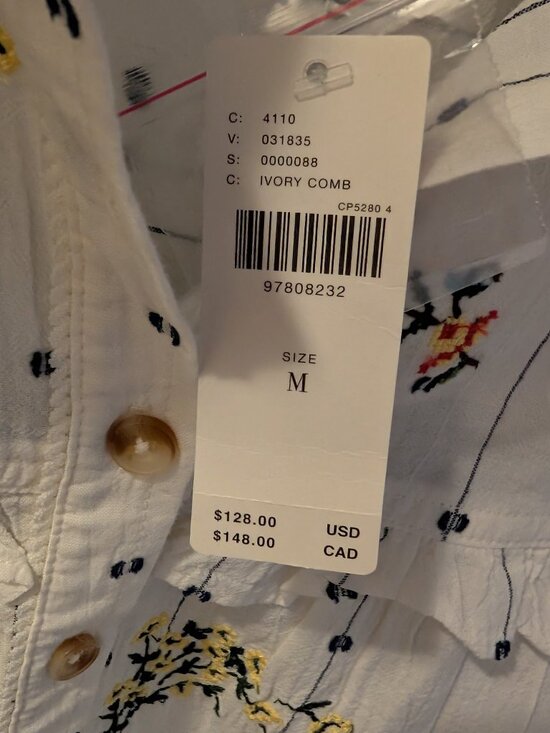 NWT Pilcro Embroidered Floral Blouse | Anthropologie | NWT | Size M - Picture 6 of 10